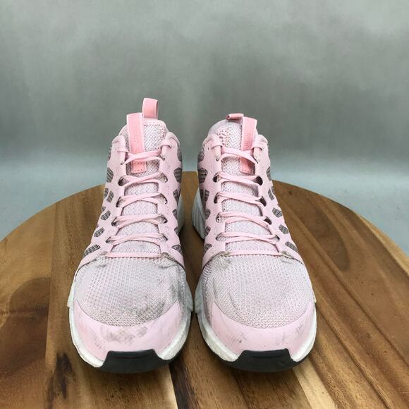 Reebok Fusion Flexweave Comp Toe Work Shoes Womens 8 M Pink Mesh Lace Up Mid Top - Picture 2 of 8